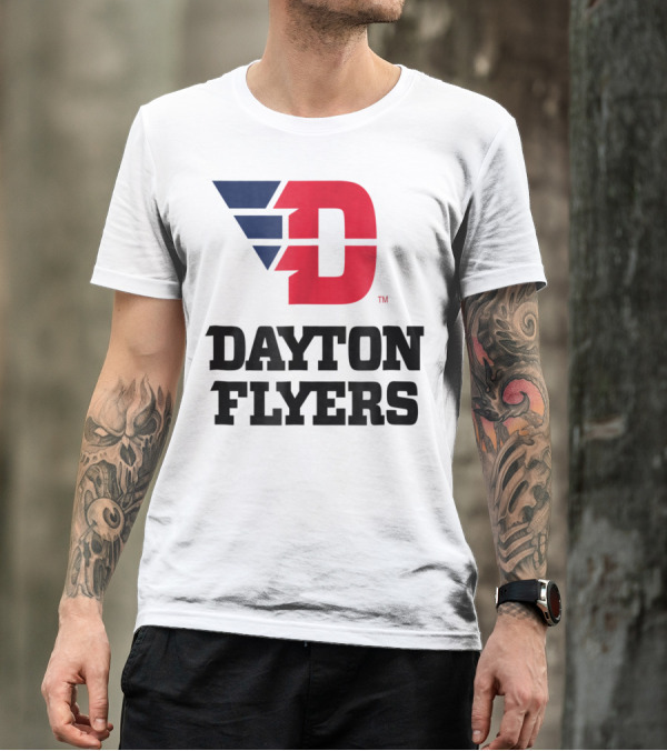 Dayton Flyers Logo University D Red Blue T-Shirt