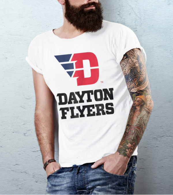 Dayton Flyers Logo University D Red Blue T-Shirt