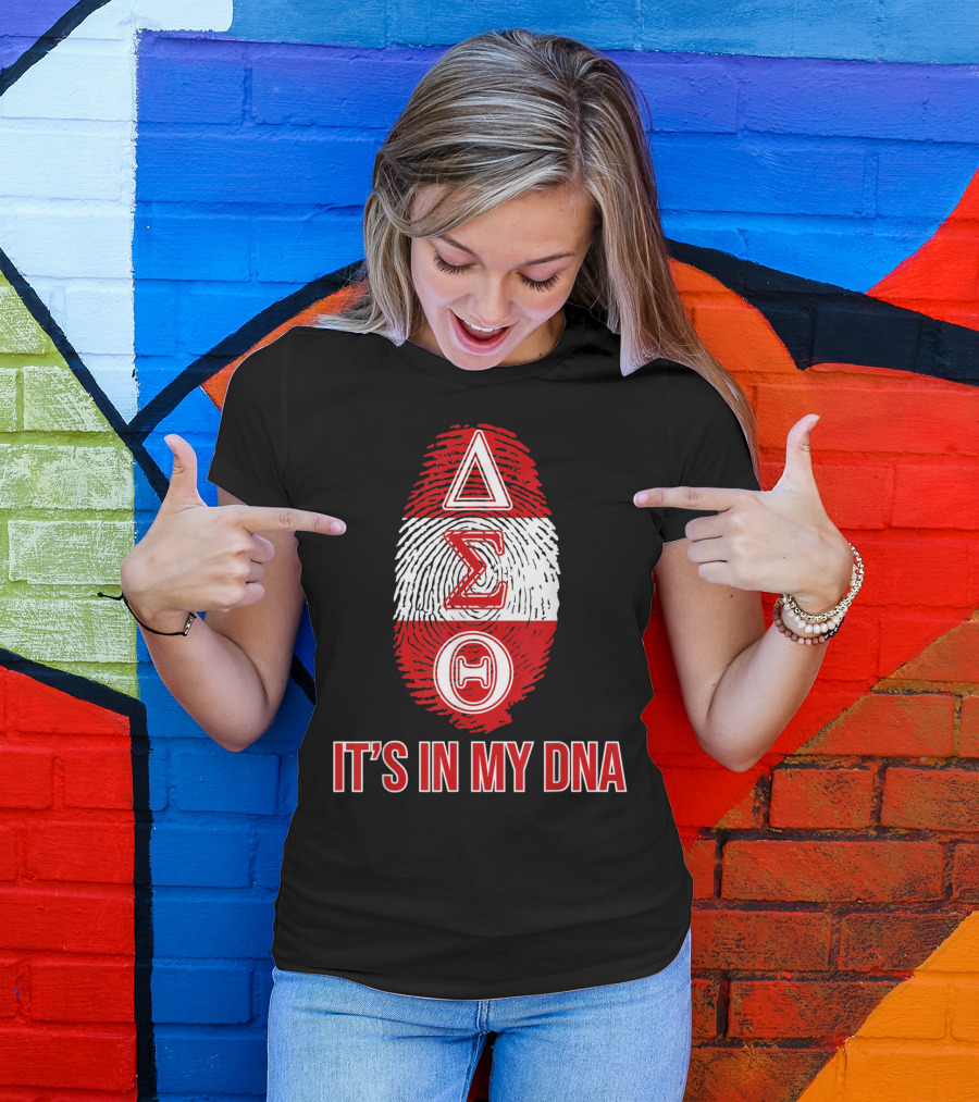 Delta Sigma Theta It's In My DNA Fingerprint T-Shirt
