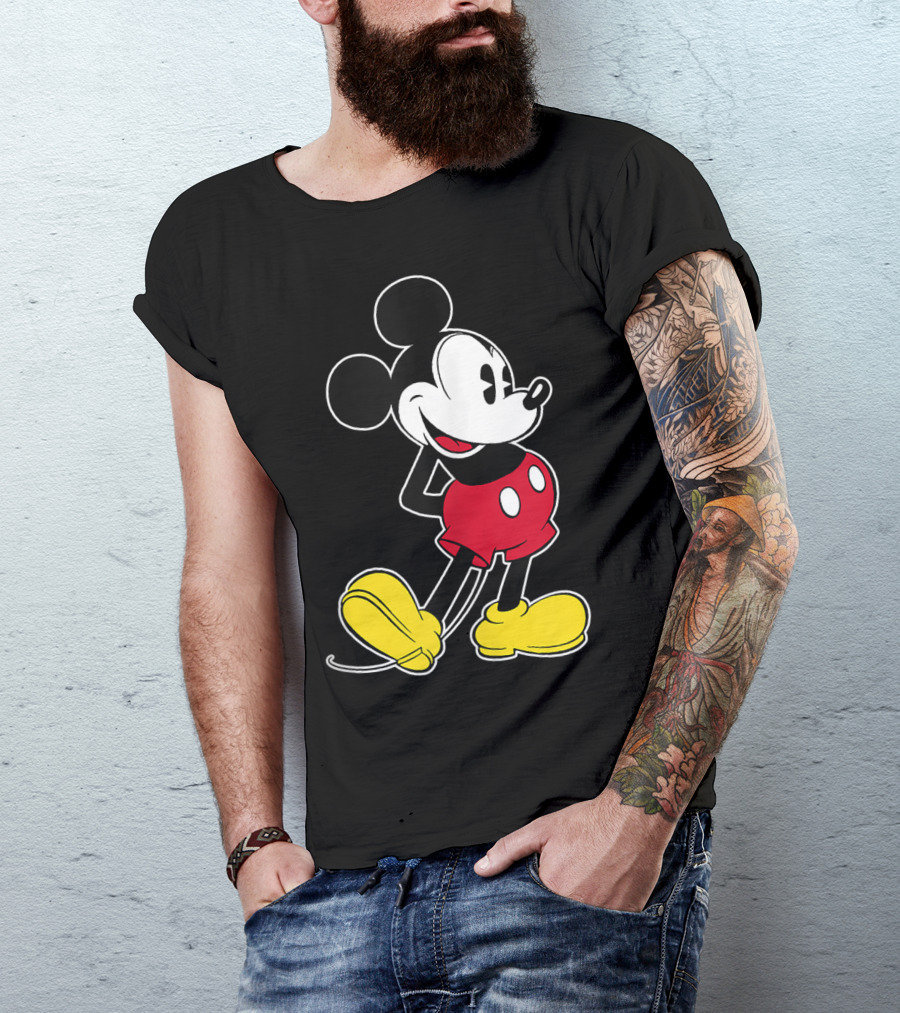 Mickey Mouse Vintage Red Shorts Yellow Shoes Classic Disney Pose T-Shirt