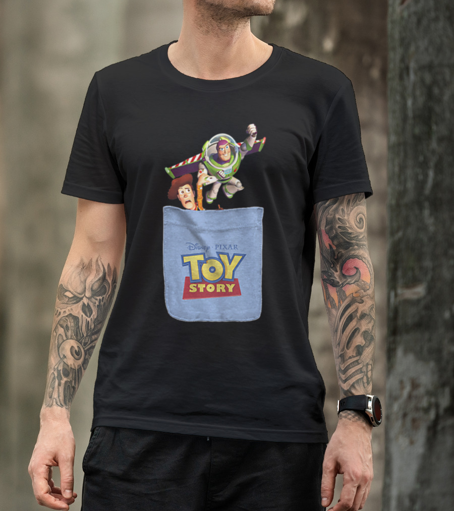 Disney Pixar Toy Story Buzz And Woody Pocket T-Shirt