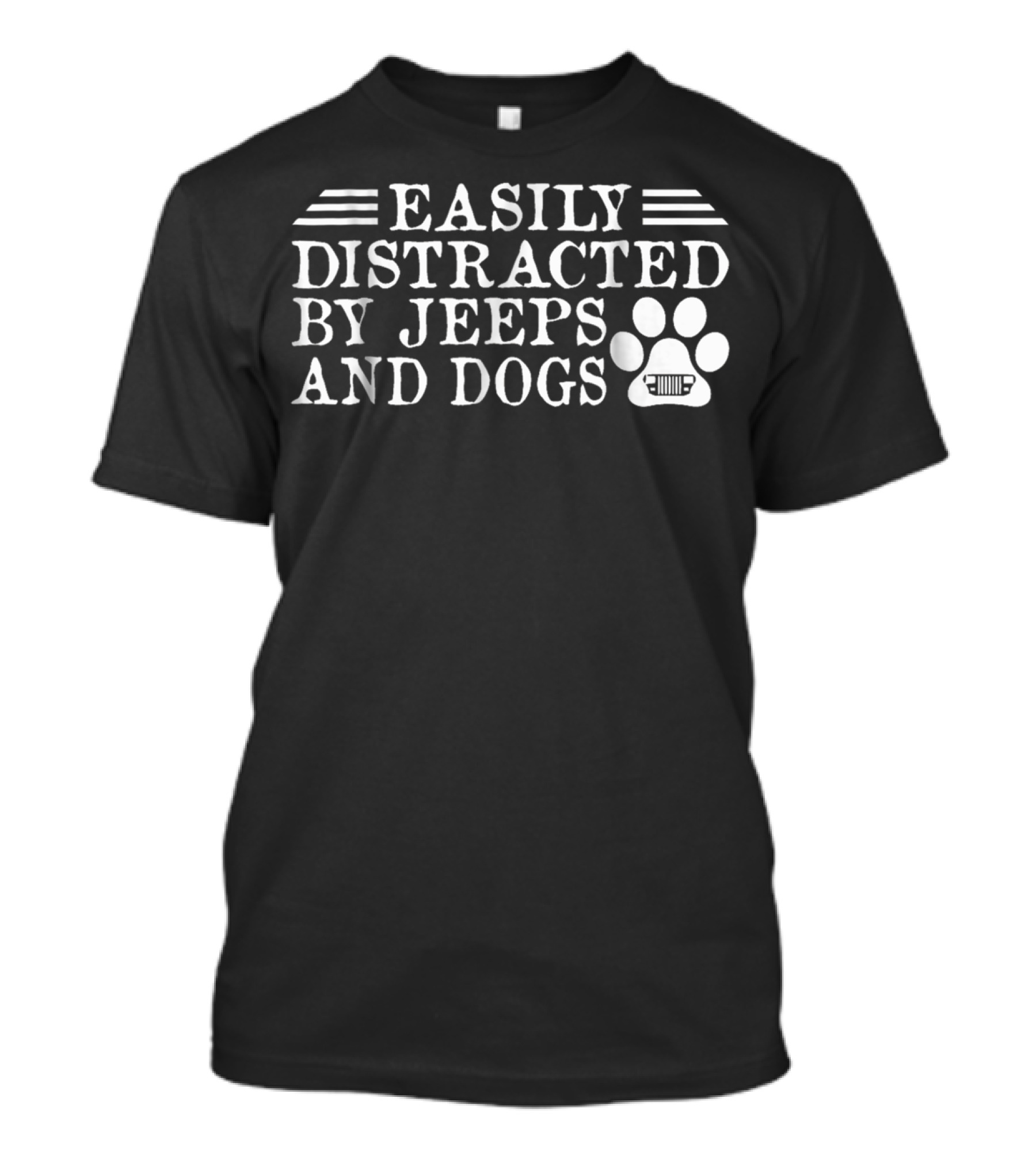 Easily Distracted By Jeeps And Dogs T-Shirt