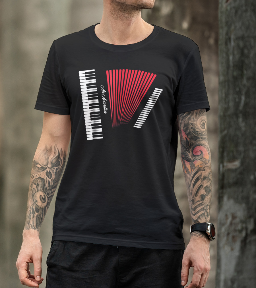 Air Accordion Funny Instrumental Player Music T-Shirt