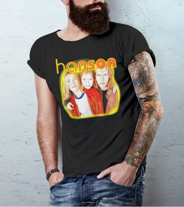 Hanson Band Members Vibrant Yellow Orange Aura T-Shirt