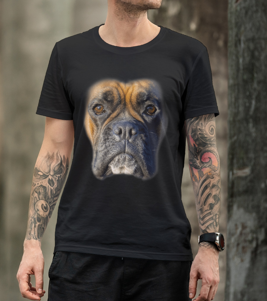 Animal Lover Boxer Face Funny Dog Lovers Tee For Pet Enthusiasts T-Shirt