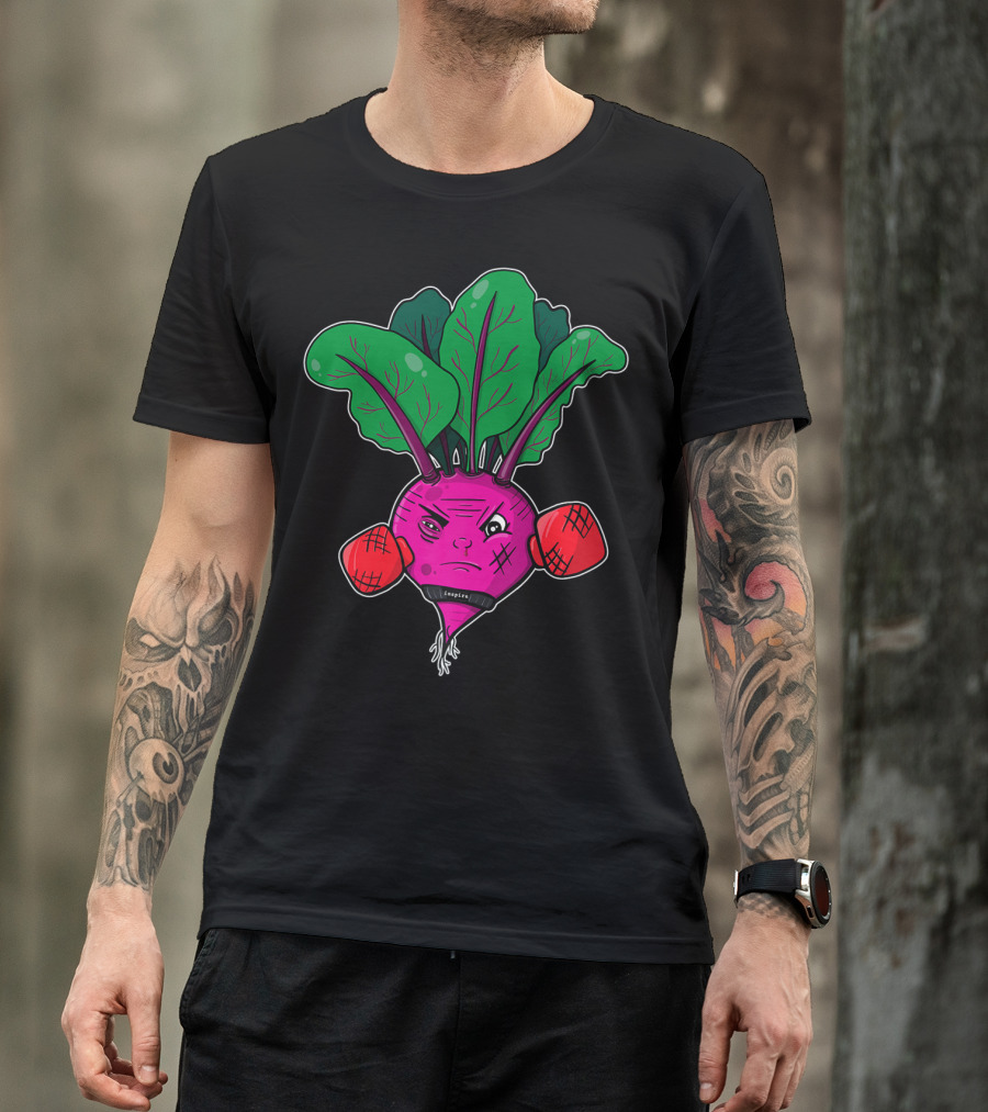 Beet Boxer Vegan Vegetable Empirical Dad Joke Pun T-Shirt