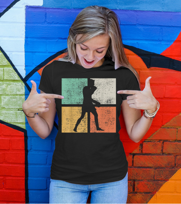 Boxing Boxer Vintage Box Club Silhouette Retro Blocks T-Shirt