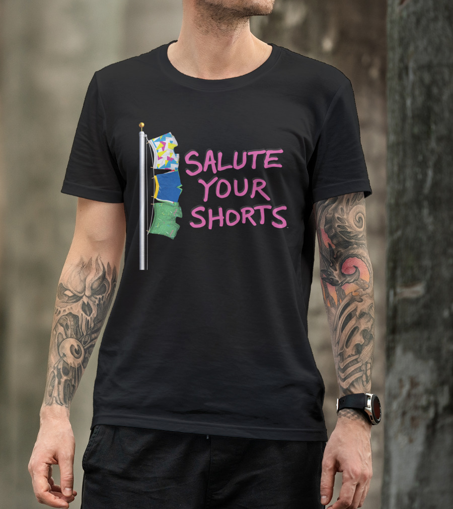 Salute Your Shorts Nickelodeon Flagpole Boxer Shorts Iconic 90s T-Shirt
