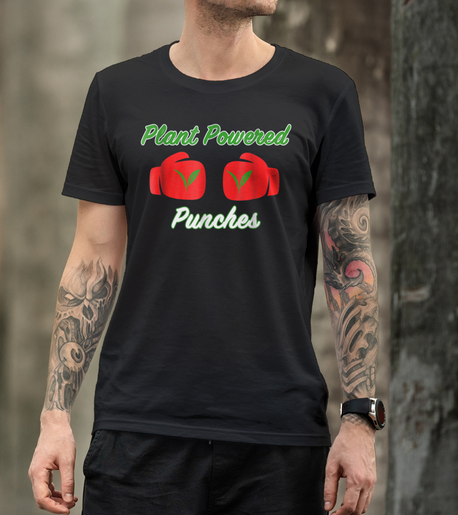 Plant Powered Punches Vegan Boxer Gloves T-Shirt