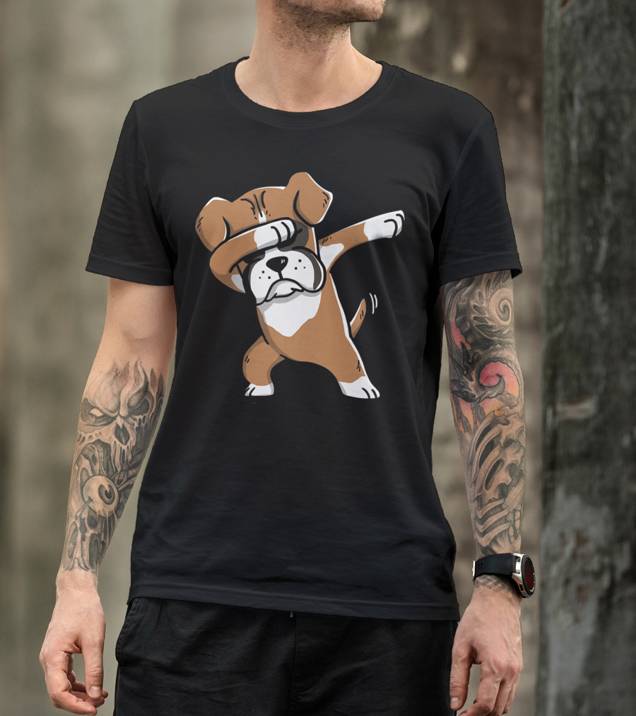 Funny Dabbing Boxer Dog Kids T-Shirt