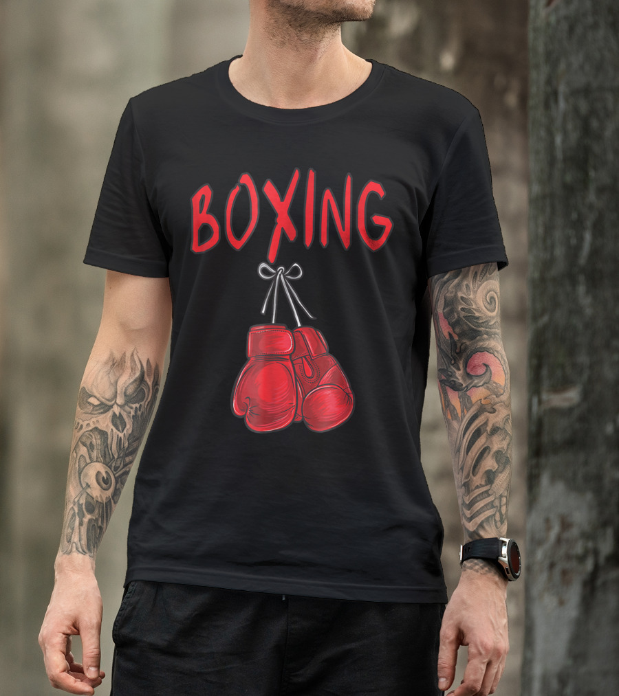 Boxing Red Gloves Training Gym Costume Boxer Iconic Red Gloves T-Shirt