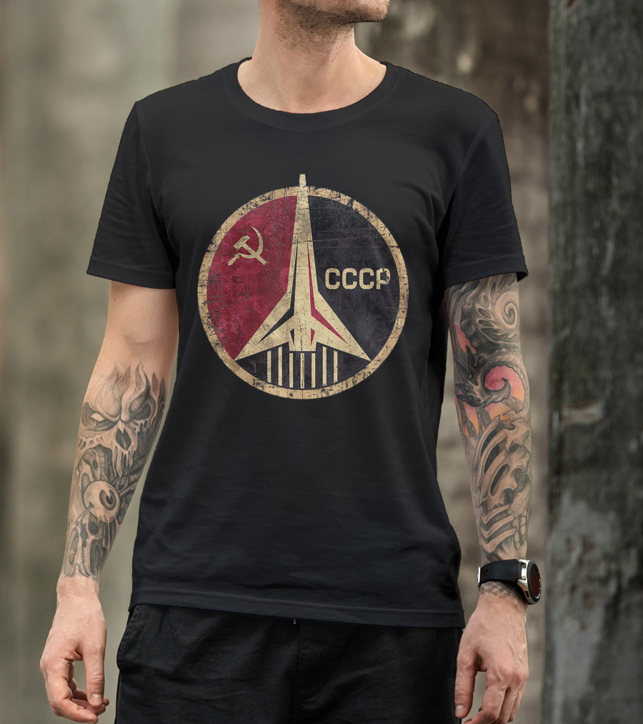 CCCP Original Russia Space Program Emblem With Hammer And Sickle T-Shirt