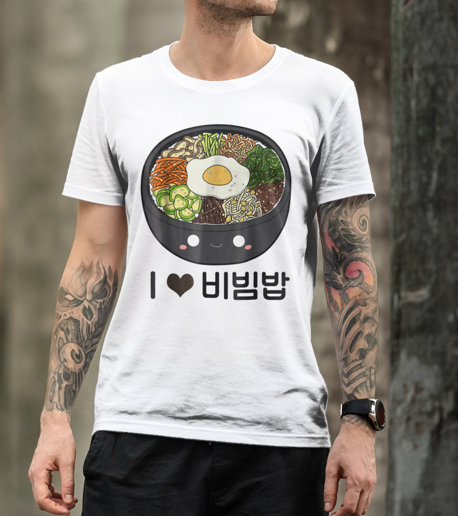 I Love Bibimbap Cute South Korean Food T-Shirt