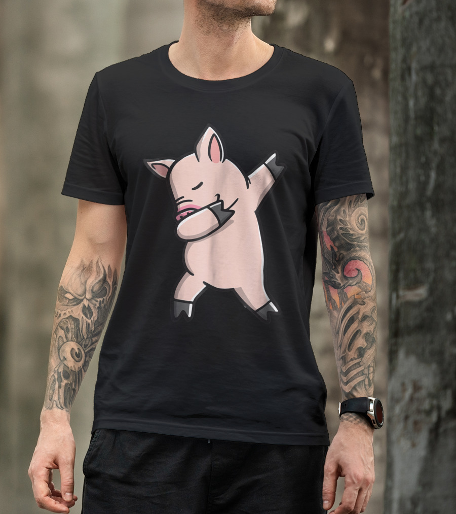 Dabbing Piggy Piglet Youth Gesture T-Shirt