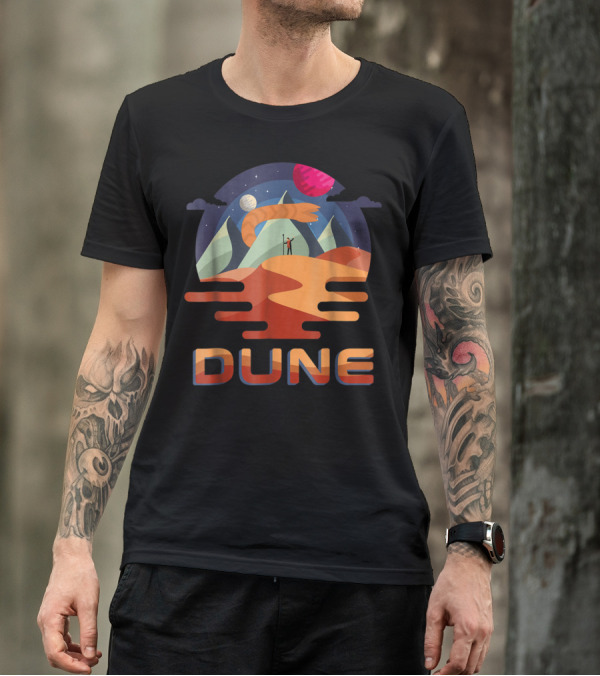 Dune Science Fiction Sci Fi Landscape Arrakis Planets Moon Desert Sand T-Shirt