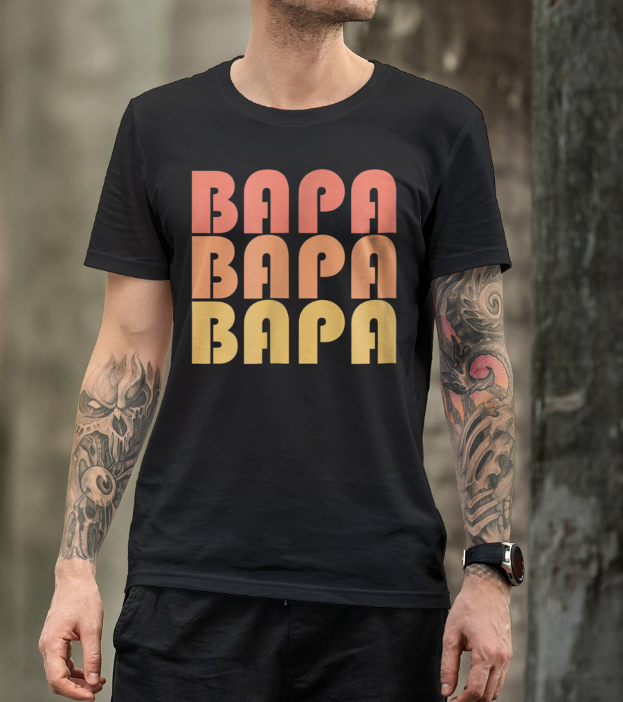 Bapa Retro Vintage Typography 1970s T-Shirt