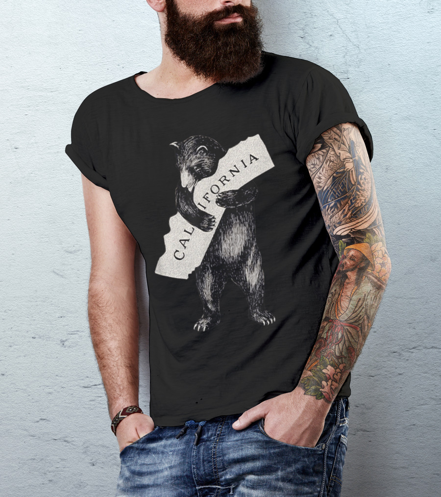 Retro I Love California Bear Hugging State Vintage Cali T-Shirt