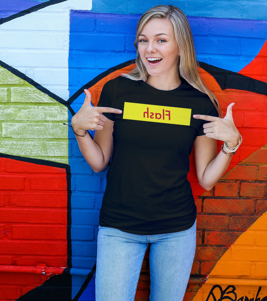 Reverse Flash Yellow Red Text Classic T-Shirt