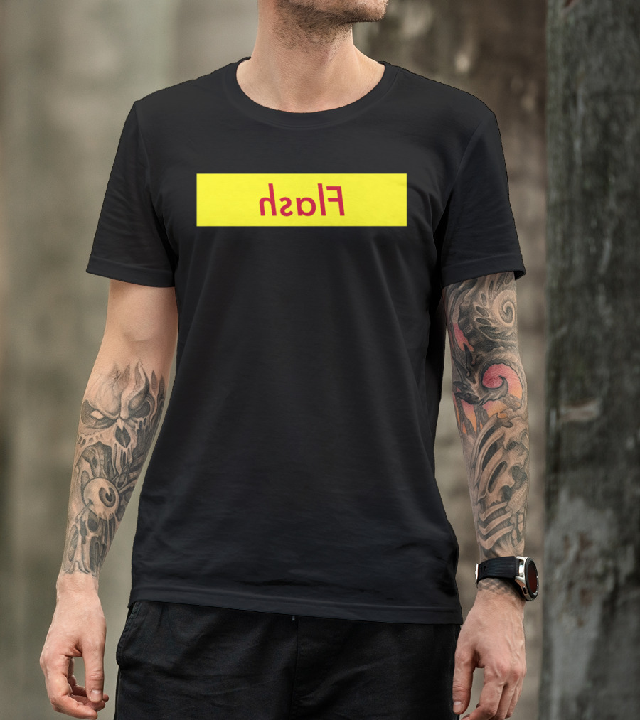 Reverse Flash Yellow Red Text Classic T-Shirt
