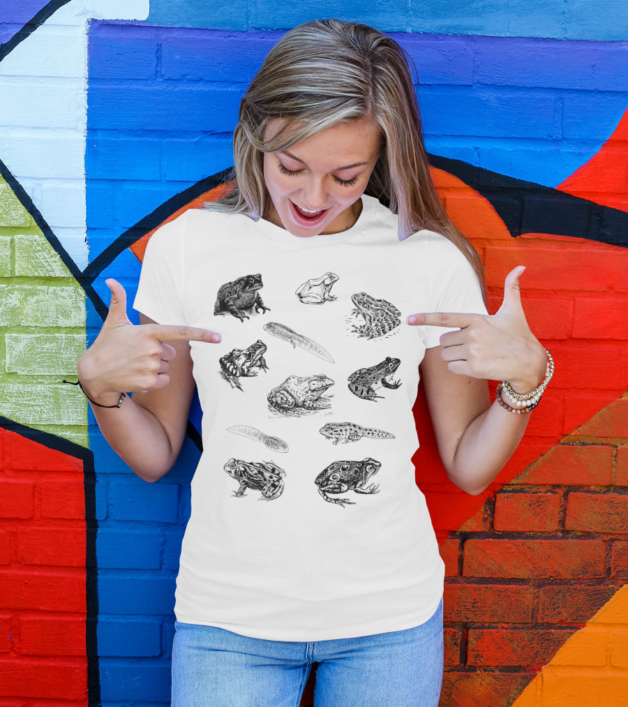 Tadpole Frog Toad Collage For Frog Lovers T-Shirt