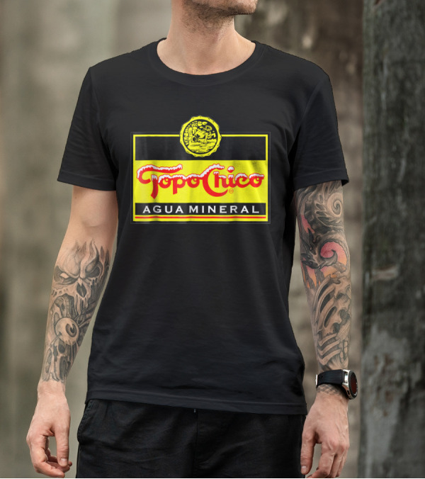 Topo Chico Agua Mineral Logo With Yellow T-Shirt