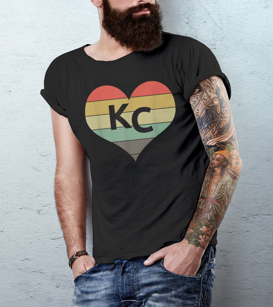 Kansas City Vintage Heart Love KC Men T-Shirt