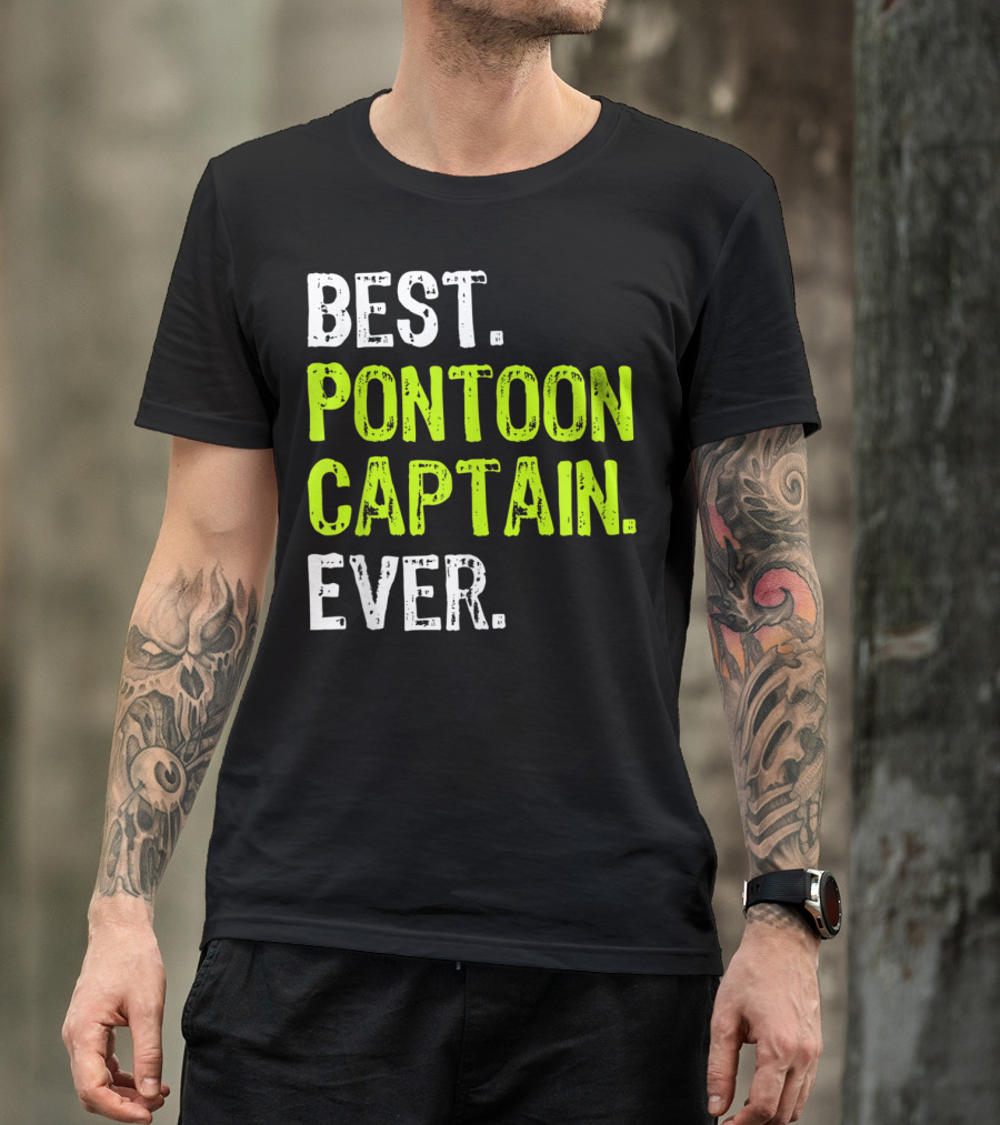 Best Pontoon Captain Ever Funny Boat Lake T-Shirt