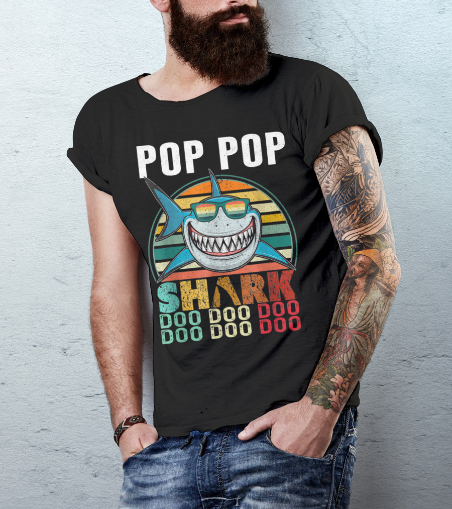 Pop Pop Shark Doo Doo Doo Doo T-Shirt