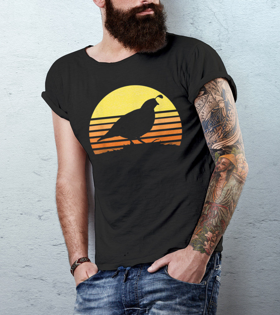 Quail Hunting Upland Bird Game Hunter Shooting Sunset T-Shirt
