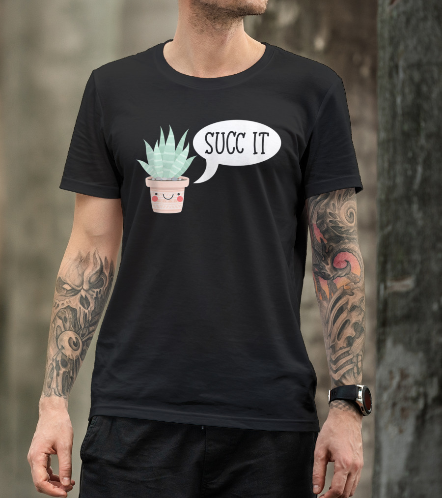 Succ It Cute Kawaii Succulent Plant Pot With Indoor Charm T-Shirt