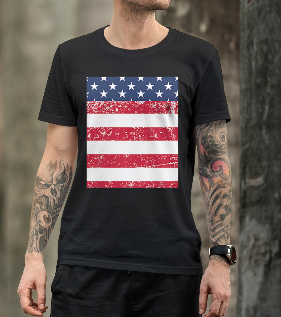 USA Pocket American Flag T-Shirt