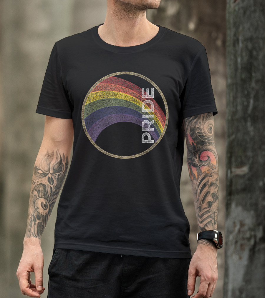 Vintage Rainbow Circle Pride T-Shirt