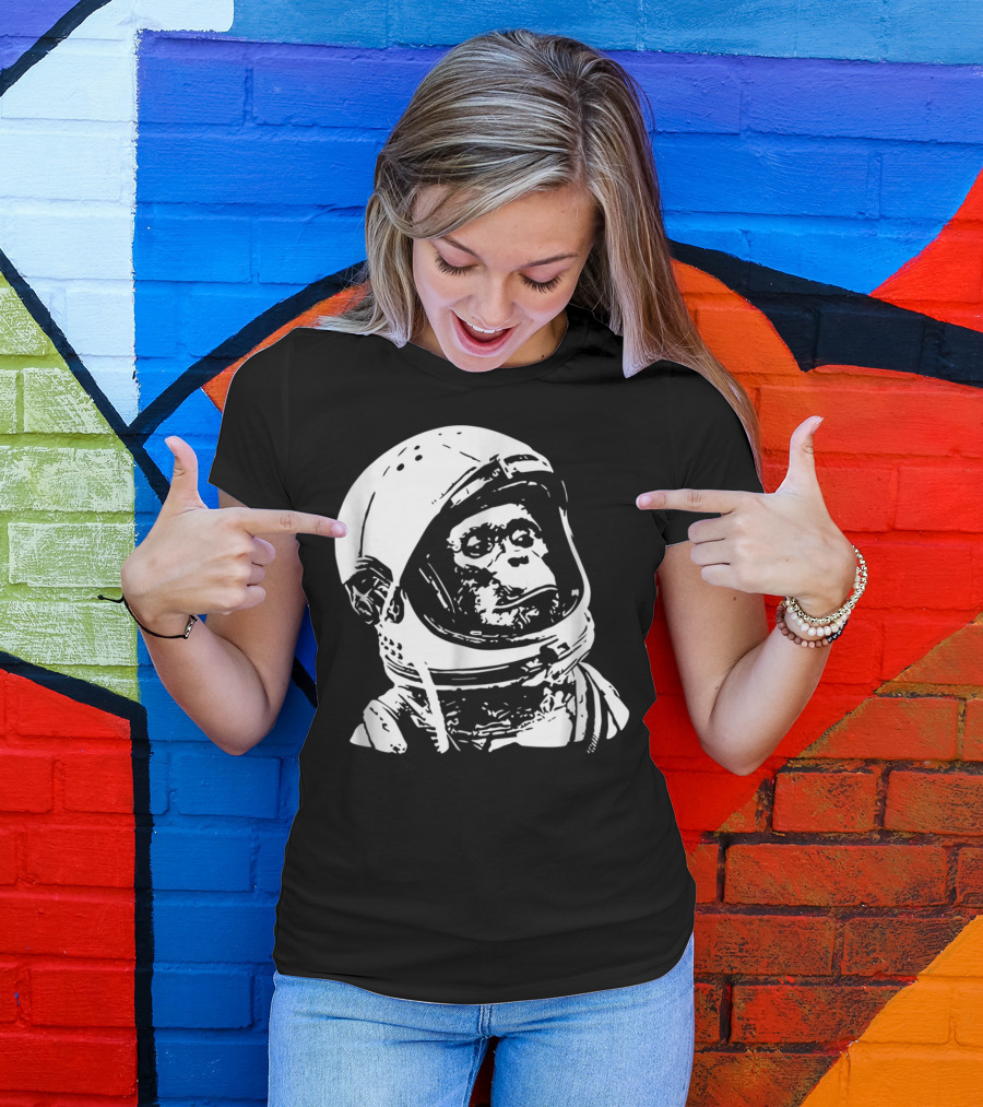 Vintage Space Astronaut Monkey Iconic Exploration T-Shirt