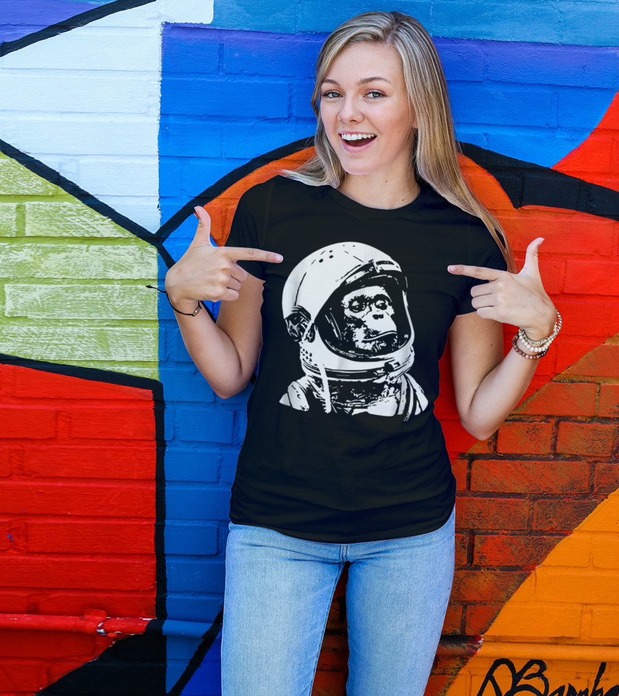 Vintage Space Astronaut Monkey Iconic Exploration T-Shirt