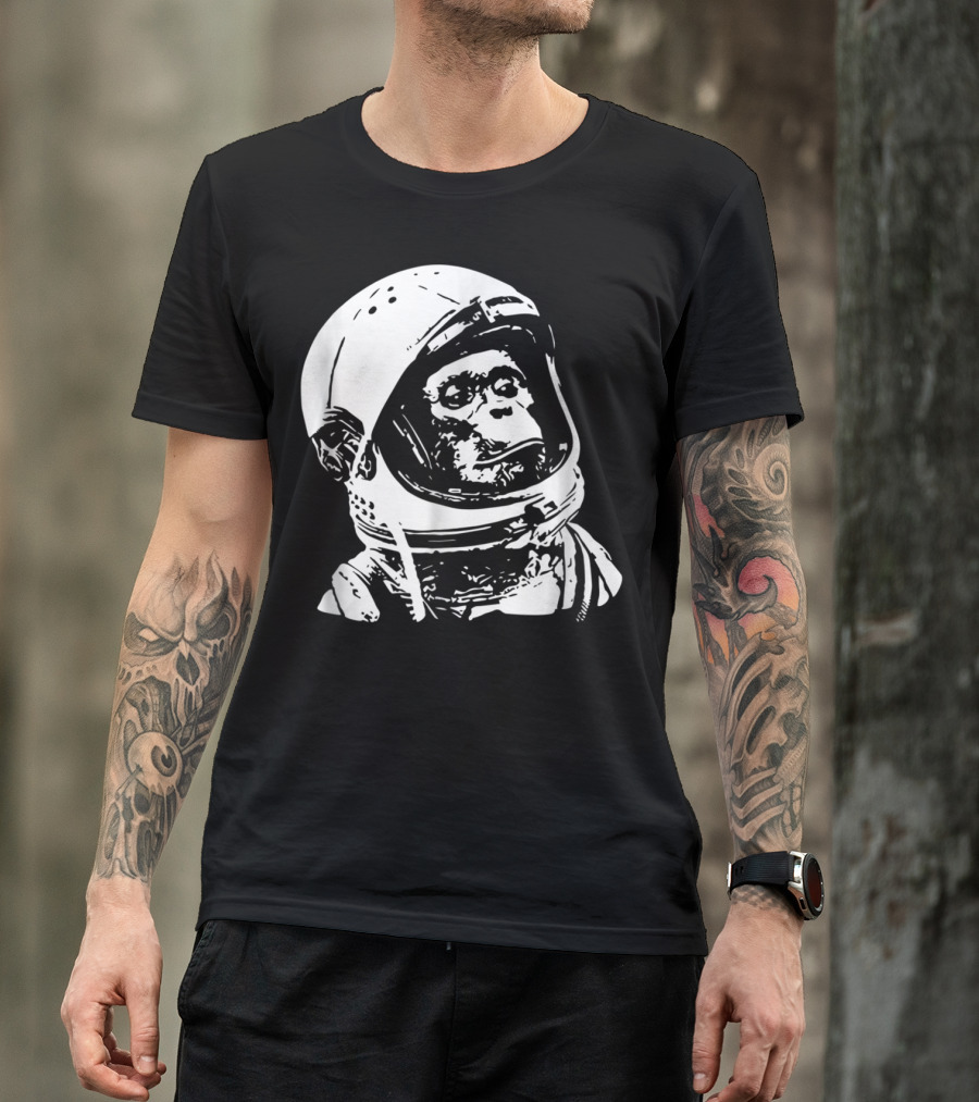 Vintage Space Astronaut Monkey Iconic Exploration T-Shirt