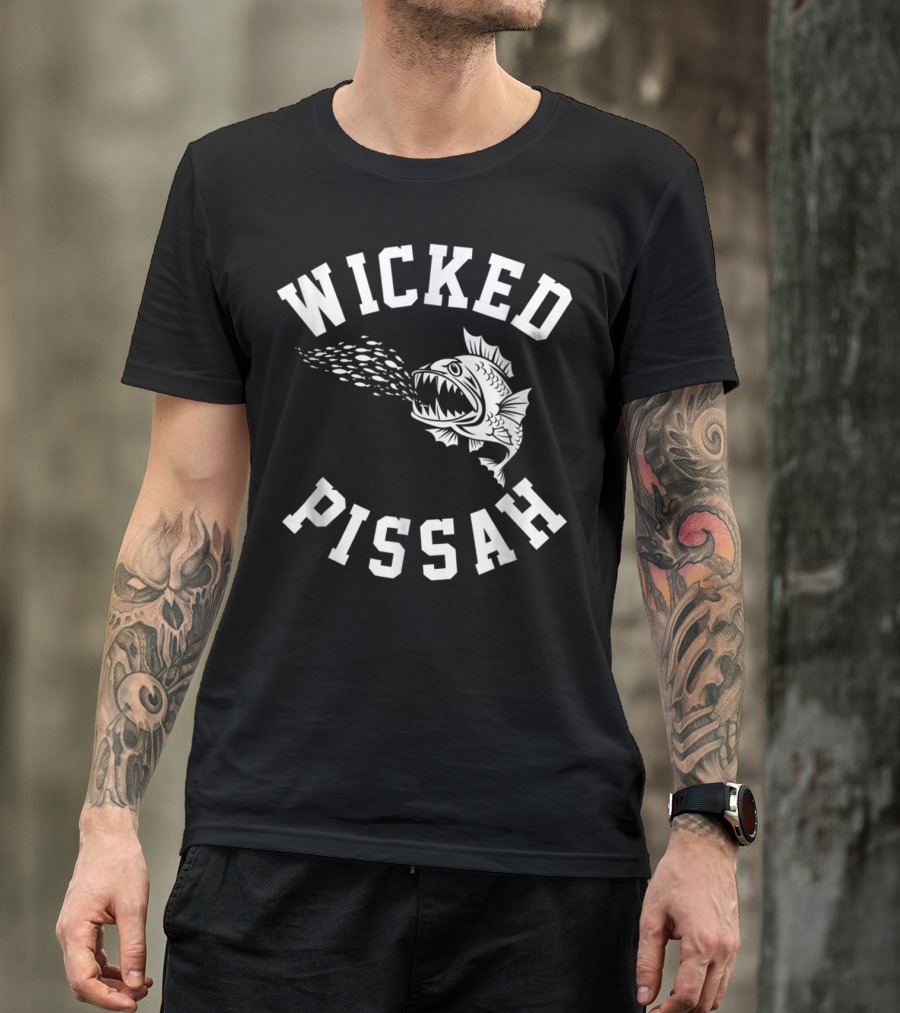 Wicked Pissah Funny Boston Slang Fish T-Shirt