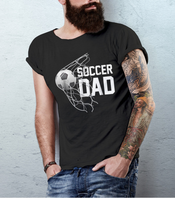 Soccer DAD Football Futbol Goal Net Parents T-Shirt