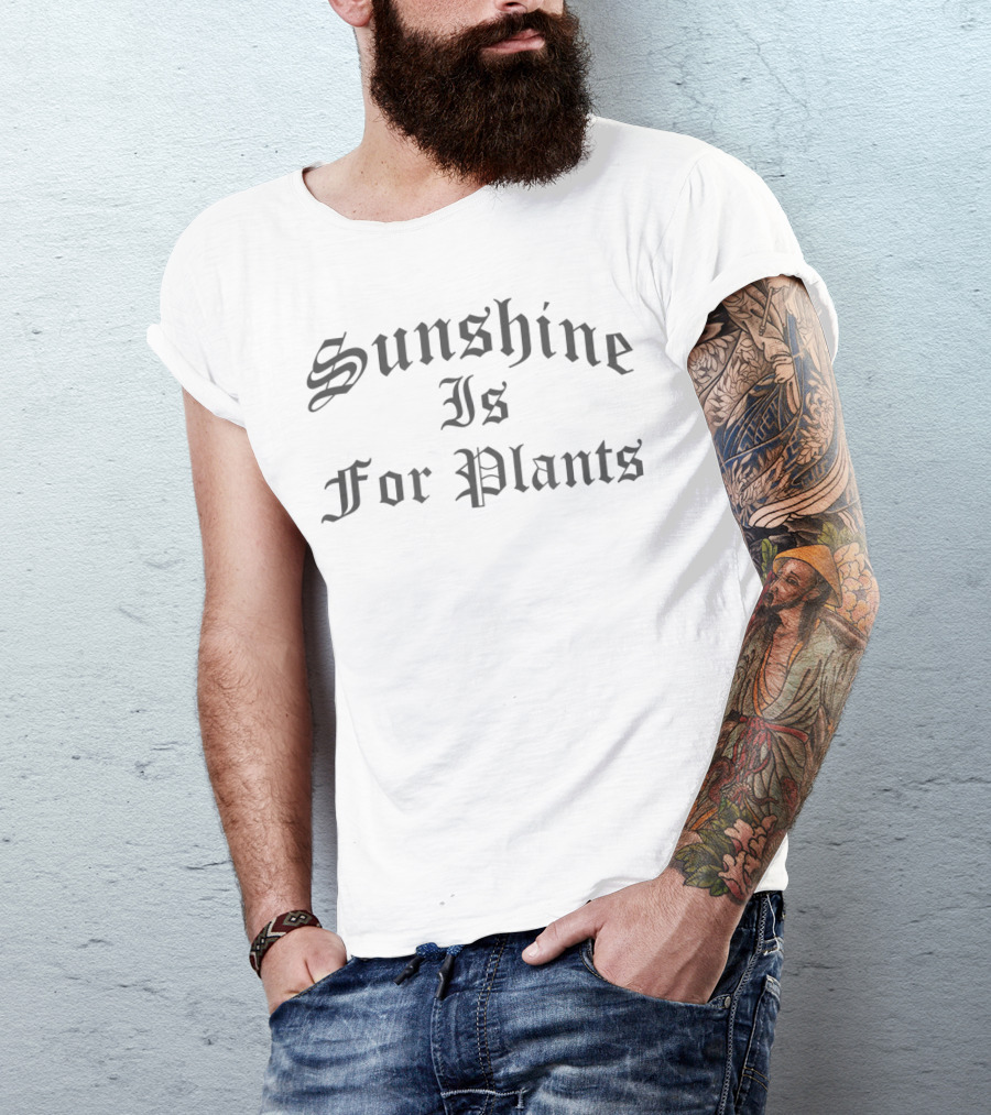 Sunshine Is For Plants Gothic Nu Goth Emo Aesthetic T-Shirt