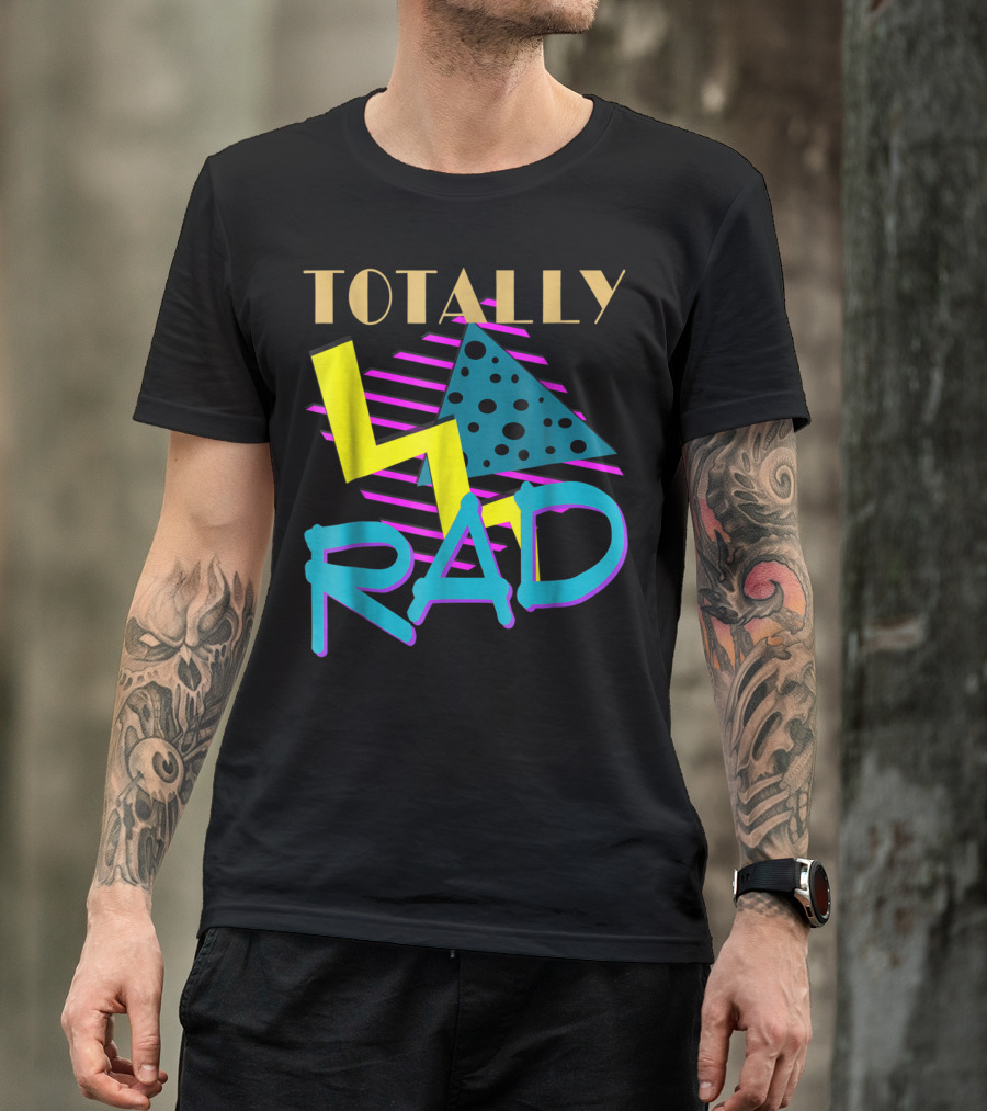 Totally Rad 1980s Vintage Eighties Style With Geometric T-Shirt