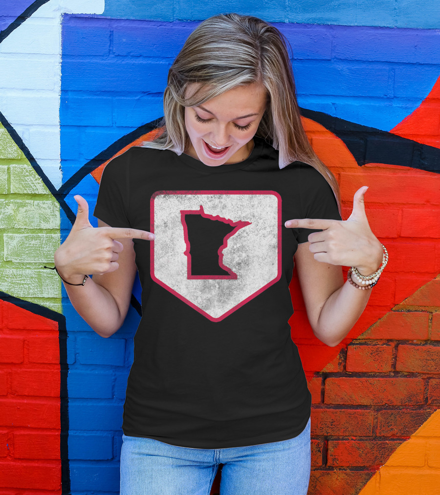 Vintage Minnesota Baseball Home Plate MPLS STP T-Shirt