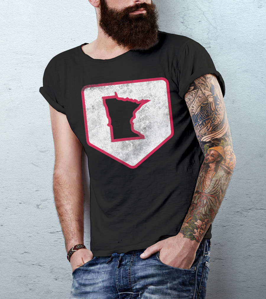 Vintage Minnesota Baseball Home Plate MPLS STP T-Shirt