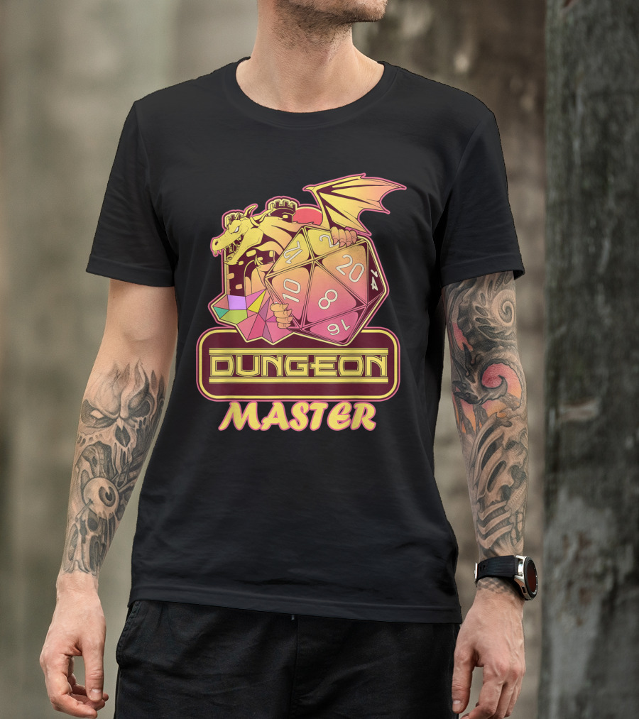 Dungeon Master Retro Tabletop Gaming Vintage Dragon Dice T-Shirt