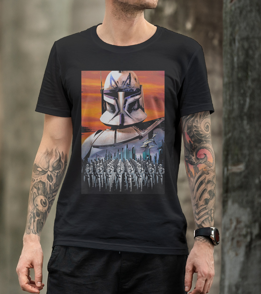 Star Wars Clone Wars Captain Rex And Clone Trooper Army T-Shirt