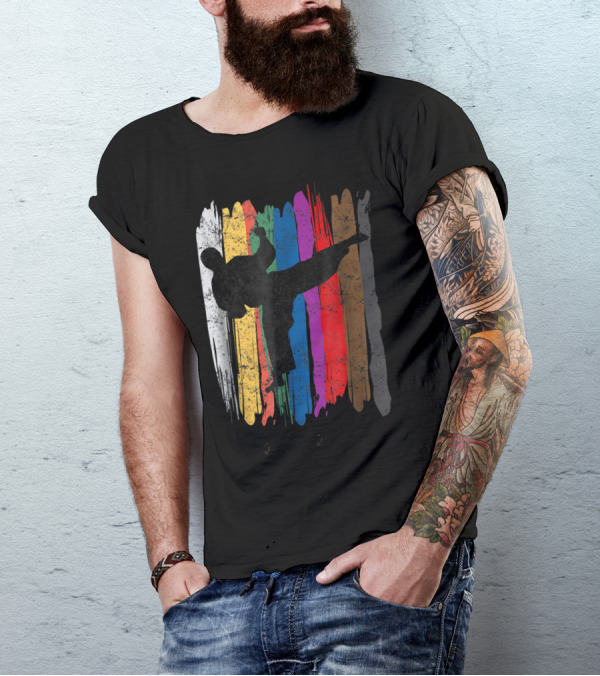 Taekwondo Belt Colors Kick Sports T-Shirt