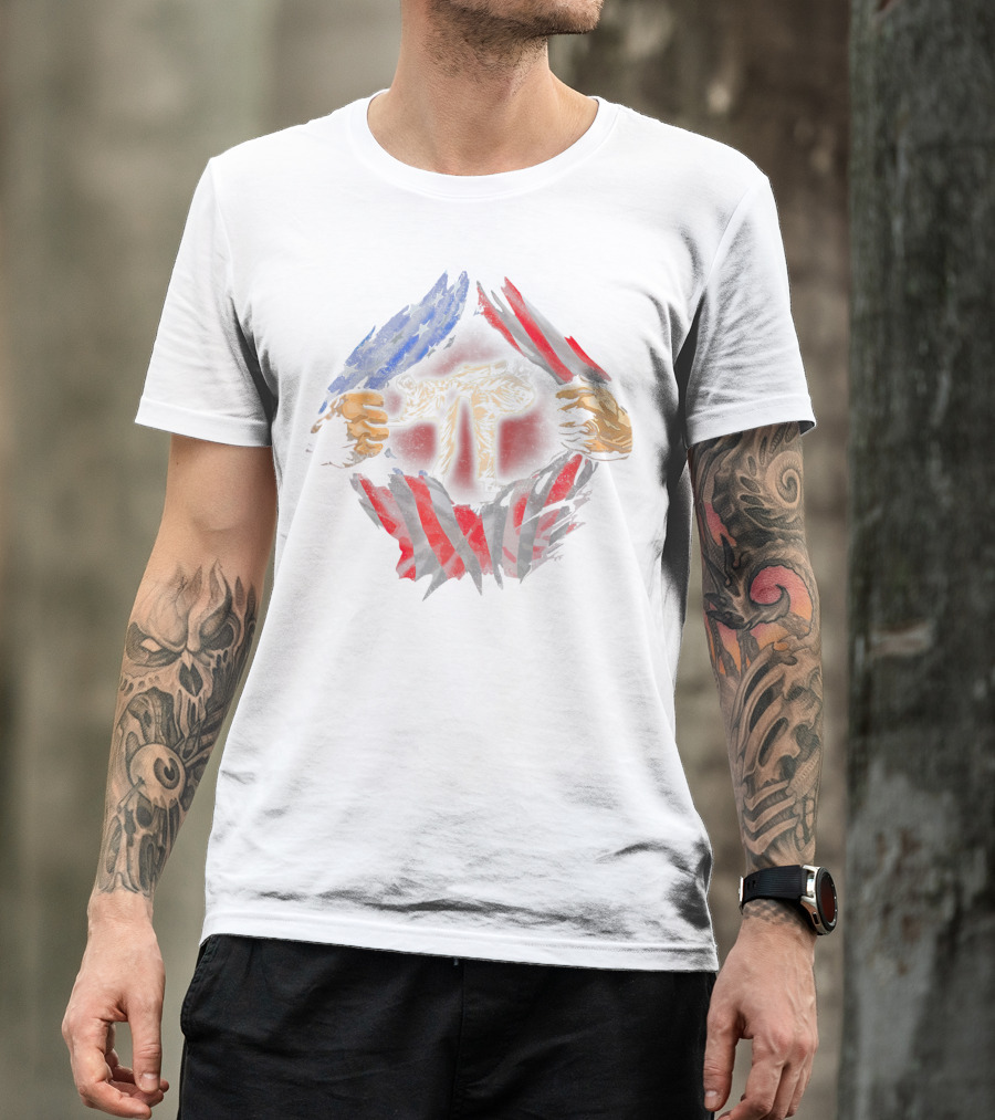Taekwondo Fighter Revealed Behind American Flag T-Shirt