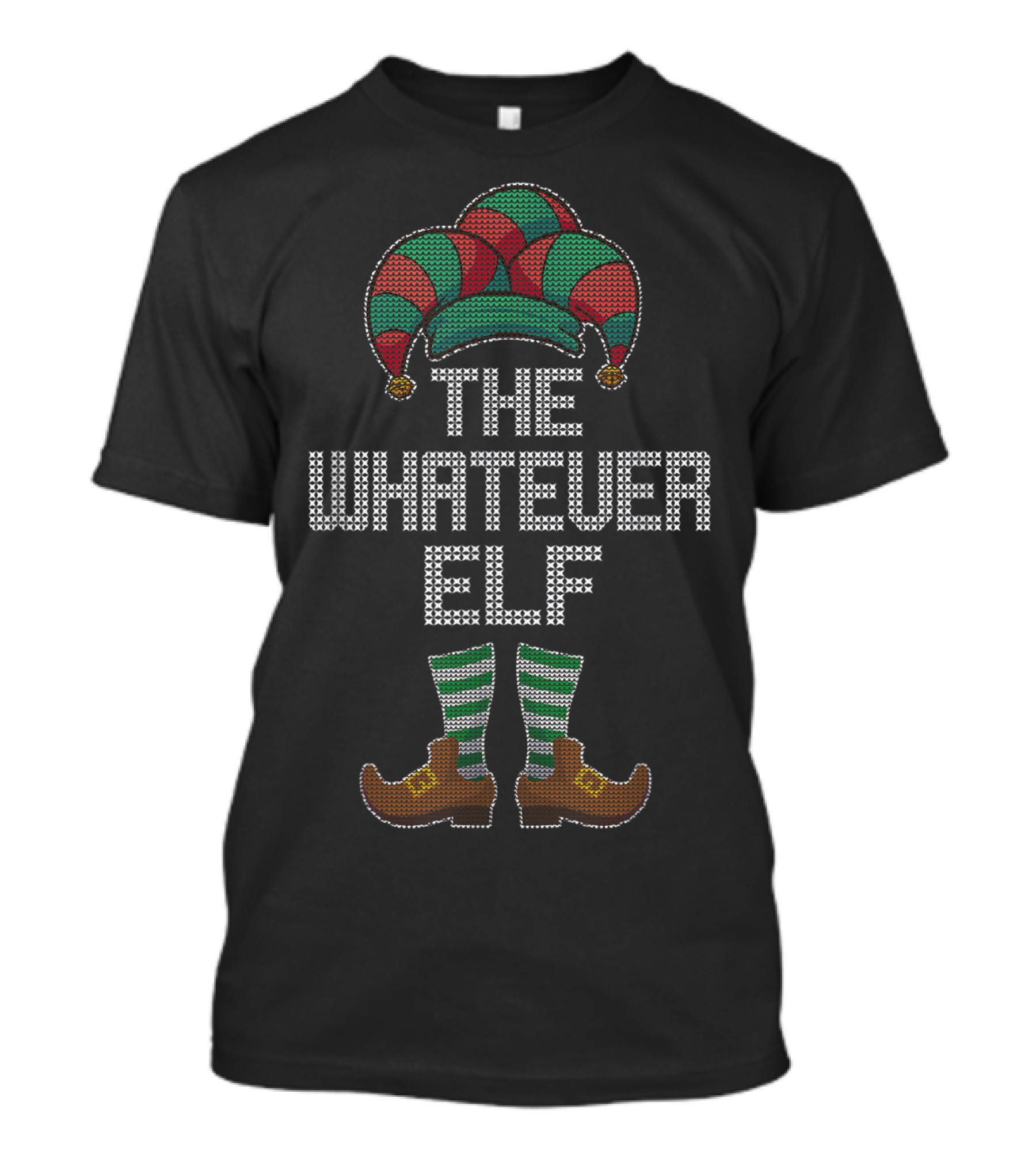 THE WHATEVER ELF JESTER HAT STRIPED SOCKS BOOTS T-Shirt