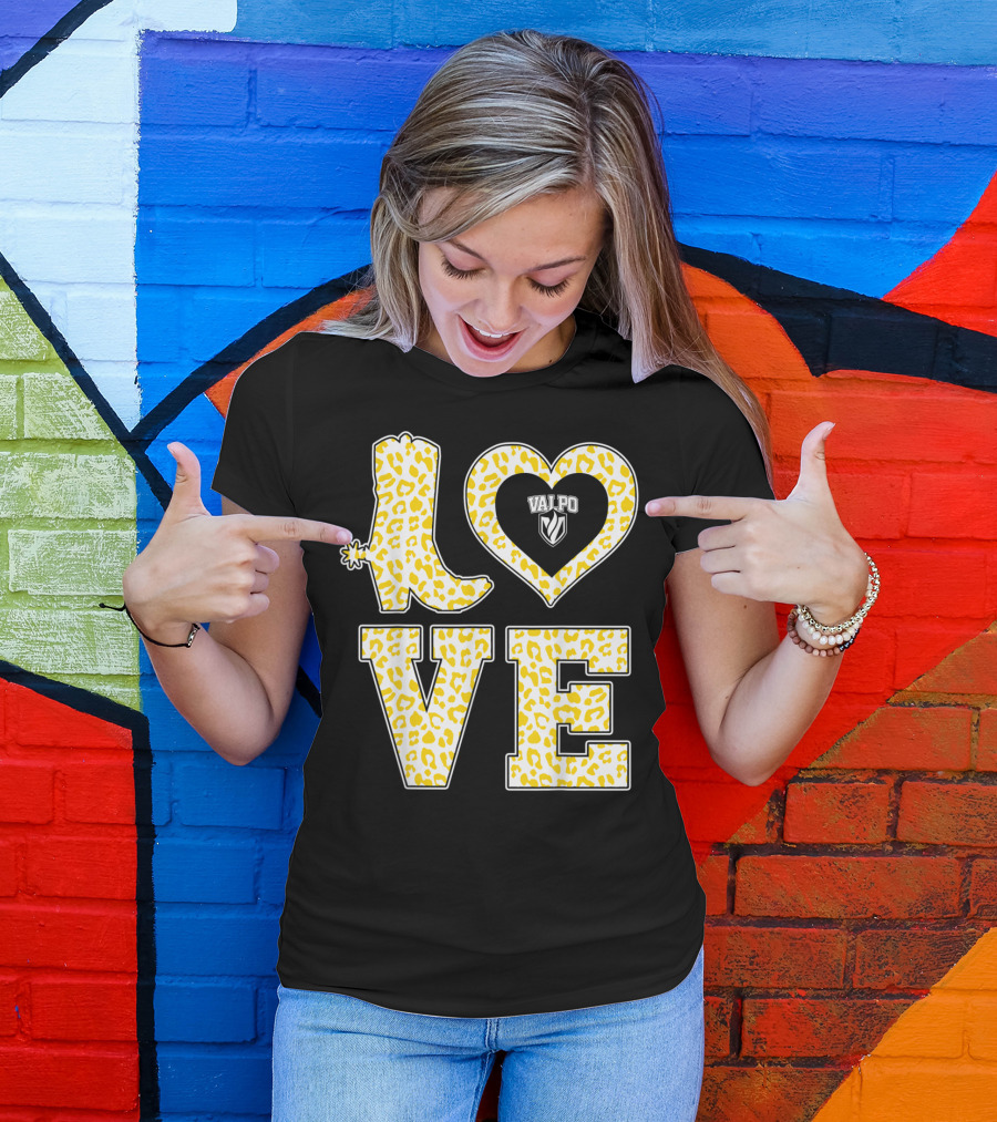 Valparaiso Crusaders Valpo Leopard Love Boot T-Shirt