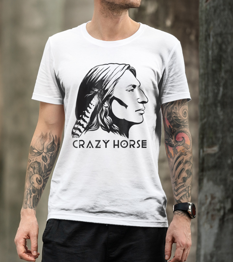 Crazy Horse Native American Profile T-Shirt