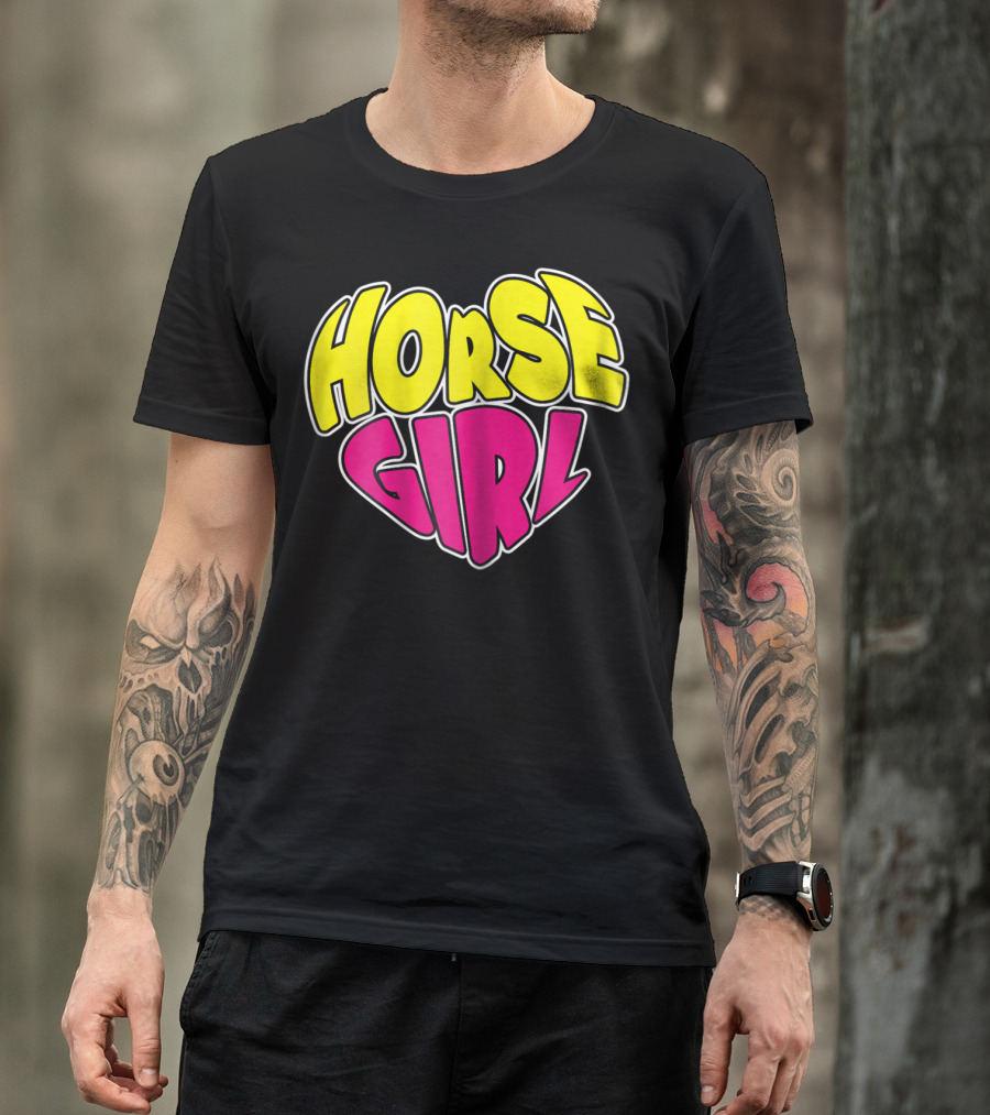 Horse Girl Heart Love Horseback Riding T-Shirt