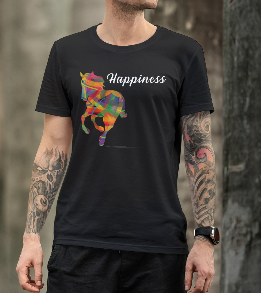 Happiness Colorful Cute Horse T-Shirt